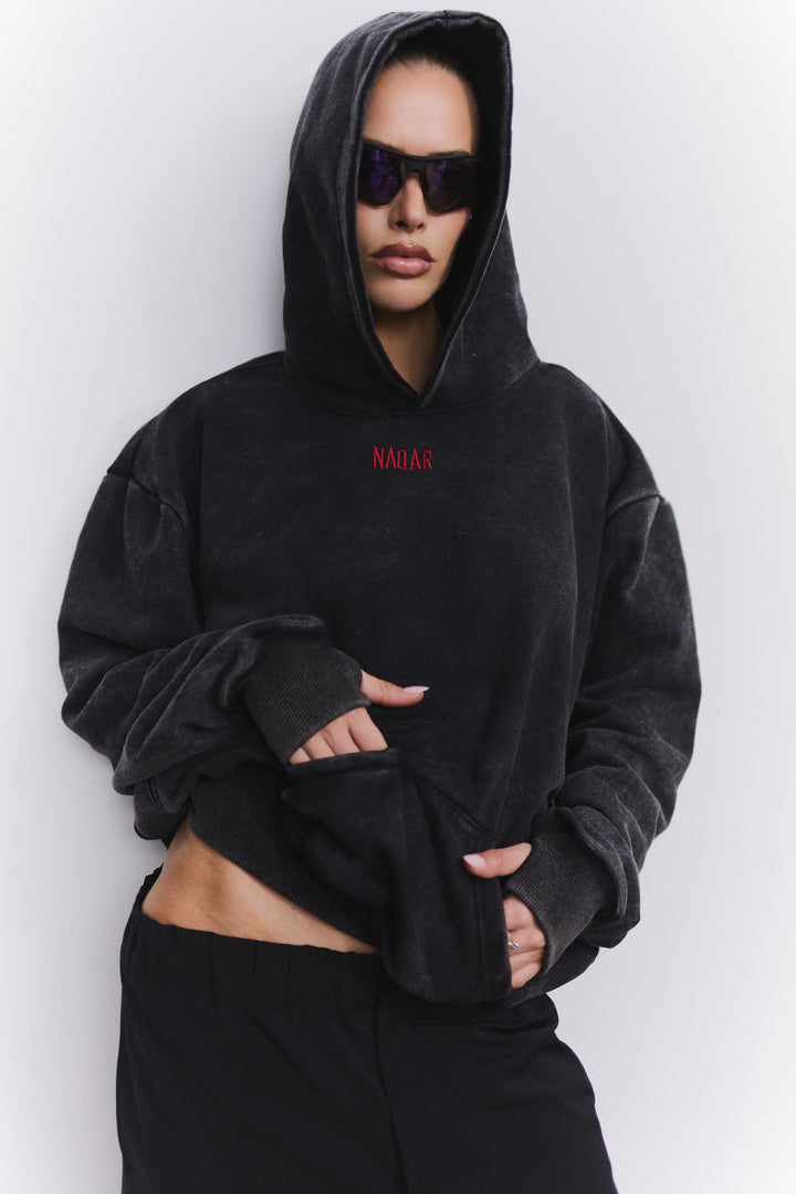 Washed Black Hoodie