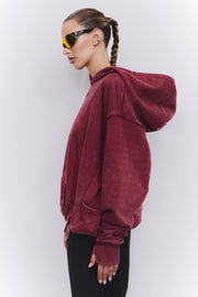 Washed Burgundy Hoodie