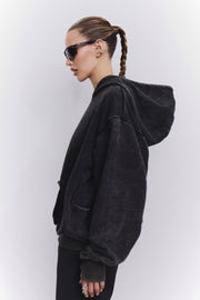 Washed Black Hoodie